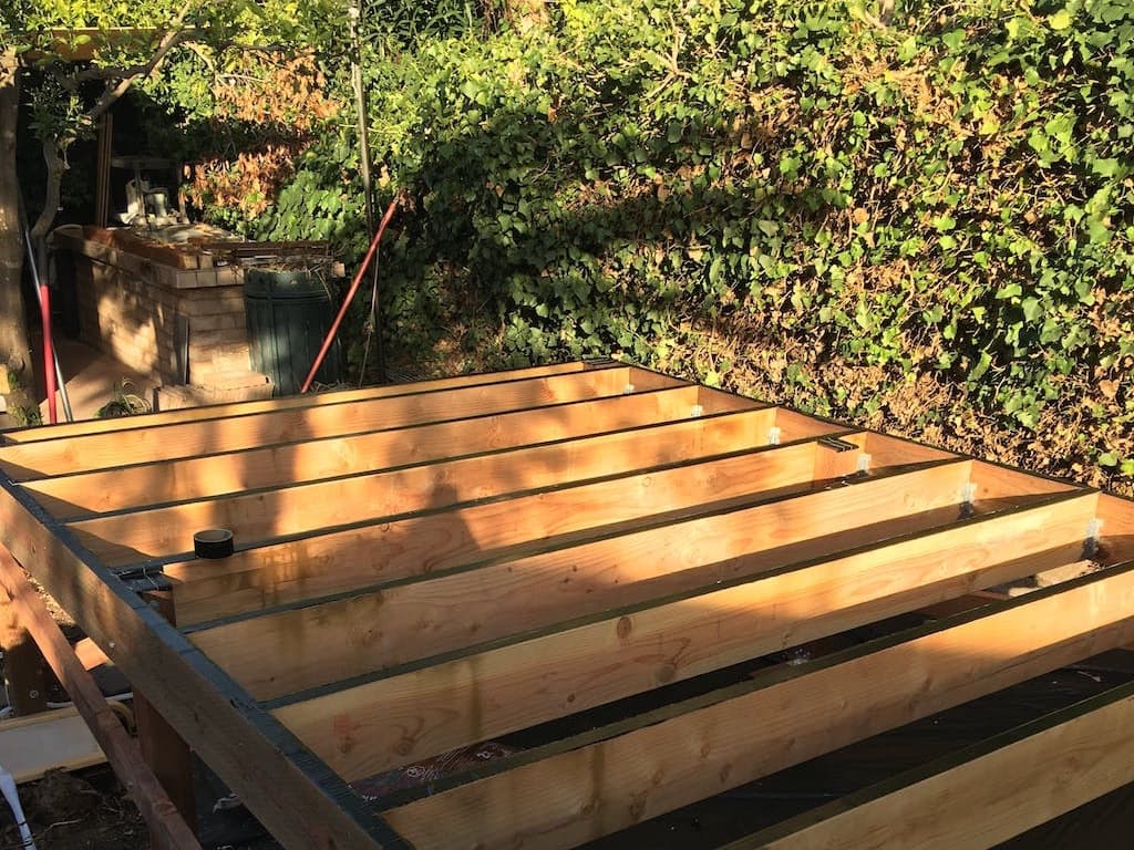 Imus Seal Butyl Joist Tape installed on deck joists