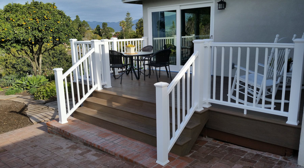 Patio deck with stairs