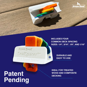 Imus Seal SealSpacer Deck Board Spacer Features Infographic