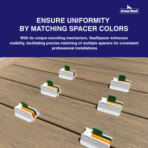 Imus Seal SealSpacer Deck Board Spacer Uniformity Infographic