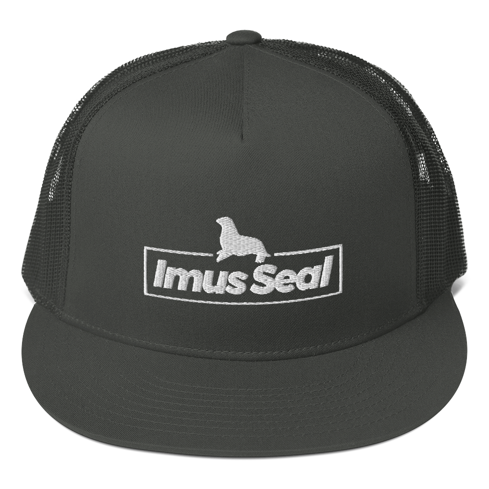 Imus Seal Five Panel Trucker Hat - Gray