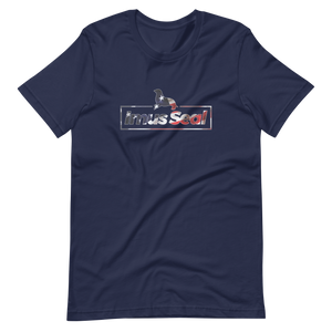 Imus Seal American Flag Short Sleeve T-Shirt - Navy Blue